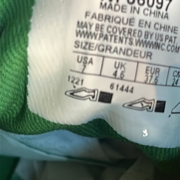 Keds x Kate Spade Kickstart Terry Sneakers green white striped Christmas size 7 - Picture 10 of 12